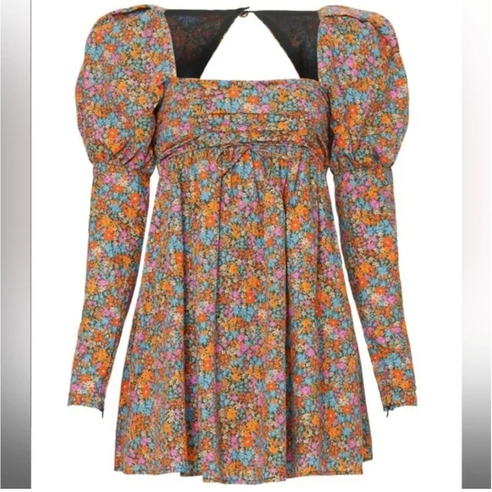 For Love And Lemons Colorful Floral Brittney Dress Size S